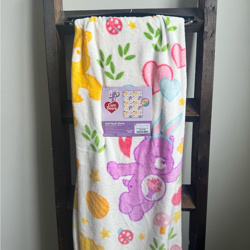 USA Exclusive Care Bears Soft Plush Throw Blanket